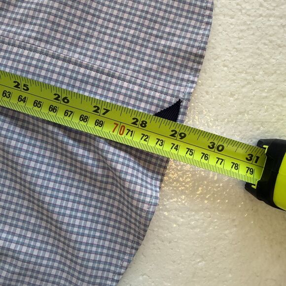 UNTUCKit Shirt Mens Medium Dalton Regular Fit Plaid Stretch Nylon Long Sleeve - Picture 6 of 11